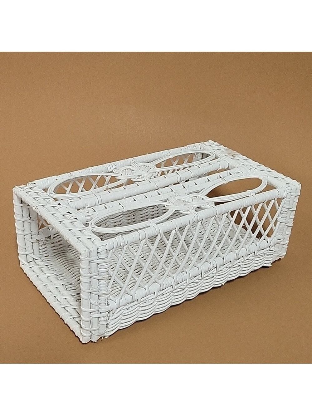 Vintage Wicker Tissue Box Holder/Dispenser